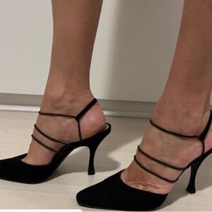 Elegant Black Strappy Heels